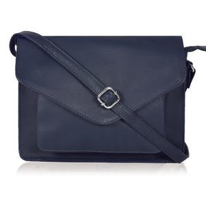 Leather Flapover Crossbody Handbag Purse With Adjustable Strap & Uwu :)
